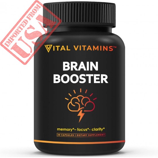 Brain Supplement Nootropics Booster - Enhance Focus, Boost Concentration, Improve Memory & Clarity for Men & Women, Ginkgo Biloba, Dmae, Mind Enhancement, Iq Neuro Energy, Vitamin B12 Bacopa Monnieri