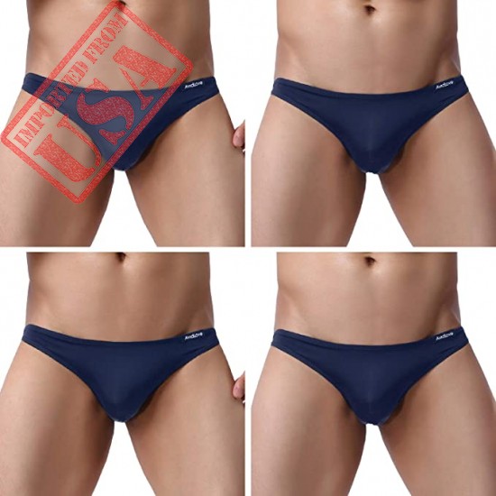 Underwear Men's 4 Pack Classic Low Rise Stretchy Hip Briefs Bikini