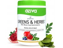 OZiva Superfood Greens & Herbs (Supergreens Powder with Chlorella, Spirulina & 34 Detox Ingredients) 250g