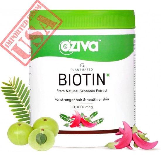 Plant Based BIOTIN with 100% Natural Sesbania Agati,Bamboo Shoot,Amla & More for Better Hair Growth,Skin & Nails Health.(0.26 lbs)
