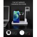 QI-EU Wireless Charger, 4 in 1 Fast Wireless Charging Station Compatible with Apple Watch Airpods Pro iPhone 12/12 Pro/11/11 Pro/8/X, Wireless Charging Stand Compatible with Samsung