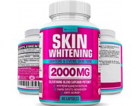 Glutathione Skin Whitening Pills - Vegan Skin Bleaching Pills for Dark Spots, Acne & Scar Removal - Made in USA - Natural Glutathione Supplement with Anti-Aging Properties