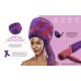 Eleganty Soft Bonnet Hood Hairdryer Attachment with Headband that Reduces Heat Around Ears and Neck to Enjoy Long Sessions - Used for Hair Styling, Deep Conditioning and Hair Drying (Purple)