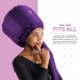 Eleganty Soft Bonnet Hood Hairdryer Attachment with Headband that Reduces Heat Around Ears and Neck to Enjoy Long Sessions - Used for Hair Styling, Deep Conditioning and Hair Drying (Purple)