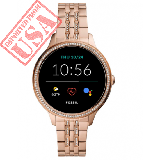 Fossil Women's Gen 5E 42mm Stainless Steel Touchscreen Smartwatch with Speaker, Heart Rate, Contactless Payments and Smartphone Notifications