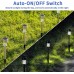GIGALUMI Solar Pathway Lights 12 Pack, Stainless Steel IP44 Waterproof Auto On/Off Outdoor LED Pathway Landscape Solar Lights for Garden, Yard, Patio, Path and Walkway. (Cold White)…