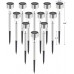 GIGALUMI Solar Pathway Lights 12 Pack, Stainless Steel IP44 Waterproof Auto On/Off Outdoor LED Pathway Landscape Solar Lights for Garden, Yard, Patio, Path and Walkway. (Cold White)…