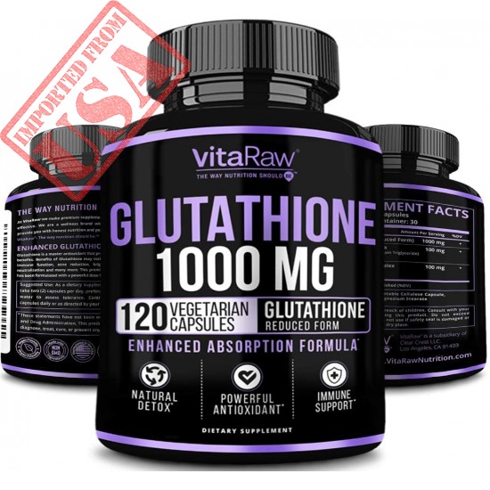 Glutathione 1000mg Immune Support, Liver Detox & Cleanse, Brain Booster, Anti Aging, Reduced Glutathione Supplement w/ Alpha Lipoic Acid, Anti Inflammatory Pure L Glutathione Skin Care Pills