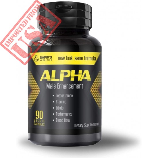 Alpha Ultimate Male Support for Endurance, 2 inch in 60 Days Enlargement Pills for Men, Energy, Confidence & Stamina Pills for Men 90 Natural Capsules