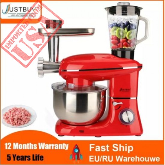 5.5L 1500W Stainless Steel Bowl 6-speed Kitchen Food Stand Mixer Cream Egg Whisk Blender Cake Dough Bread Mixer Maker Machine