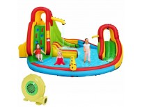 Kids Inflatable Water Slide Bounce Park Splash Pool Water Cannon 480W Blower