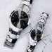 2019 quartz stainless steel table stainless steel chain black color wrist couple watch black