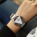 UCHOME Fashion Simple Triangle Hollow Couple Transparent Student Watch