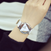 UCHOME Fashion Simple Triangle Hollow Couple Transparent Student Watch