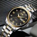 Men and Women Fashion Stainless Steel Set Watches Fashion Luxury Wristwatch Date Day Quartz Lover's Couple Watch