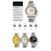 Men and Women Fashion Stainless Steel Set Watches Fashion Luxury Wristwatch Date Day Quartz Lover's Couple Watch