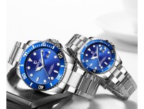 High Quality Custom Men Women Wristwatch Lover Stainless Steel Quartz Couple Watch Set