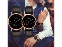 WJ-8733 Hot Selling Fashion High Quality Lover Cheap Quartz Couple Watch Leather Couple Wrist Watch