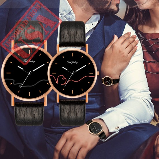 WJ-8733 Hot Selling Fashion High Quality Lover Cheap Quartz Couple Watch Leather Couple Wrist Watch