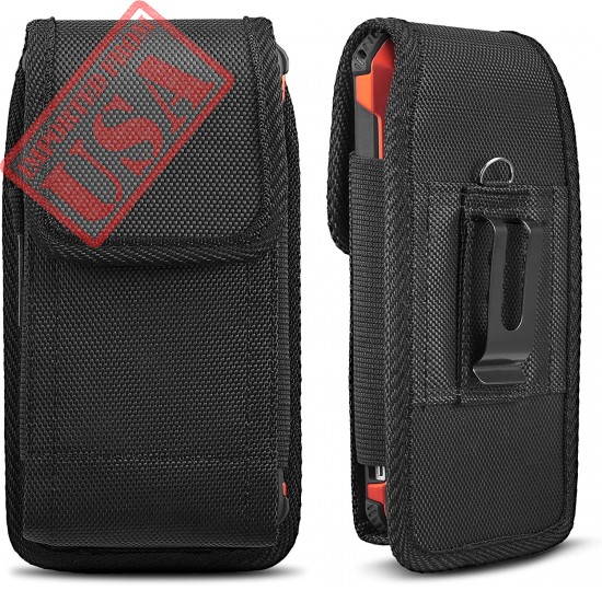 Universal Case for iPhone 8 7 Plus Pouch Case, iNNEXT Vertical Holster Belt Clip Carrying Case Pouch for iPhone X iPhone XS iPhone XR iPhone 6 Plus/iPhone 6S Plus/iPhone 7 Plus 5.5 inch (Black)