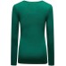 OThread & Co. Women's Short Sleeve T-Shirt V-Neck Plain Basic Spandex Tee