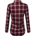 JJ Perfection Womens Long Sleeve Collared Button Down Plaid Flannel Shirt