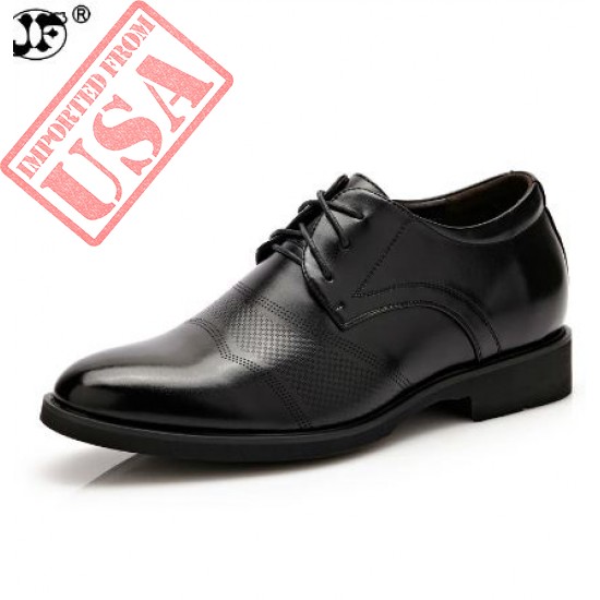 Height increasing 6cm Men Dress shoes Split Leather Oxford shoes Brown Black Wedding Business Shoes Men 889
