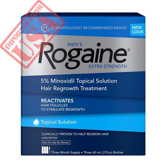 Buy Men's Rogaine Extra Strength 5% Minoxidil Topical Solution for Hair Loss and Hair Regrowth Online in Pakistan