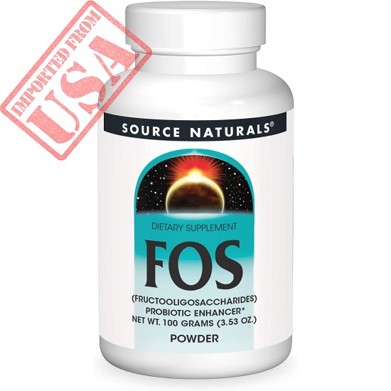 Source Naturals FOS POWDER Dietary Supplement, Fructooligosaccharides Probiotic Enhancer - 100 Grams