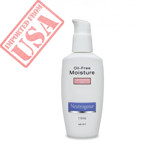 Neutrogena Oil Free Moisture Glycerin Face Moisturizer & Neck Cream Derived from Castor Oil, Lightweight, Oil Absorbing, Soft Natural Matte Finish Facial Moisturizer Lotion