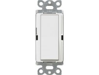 Lutron Claro On/Off Switch, 15 Amp, 3-Way, CA-3PS-WH, White