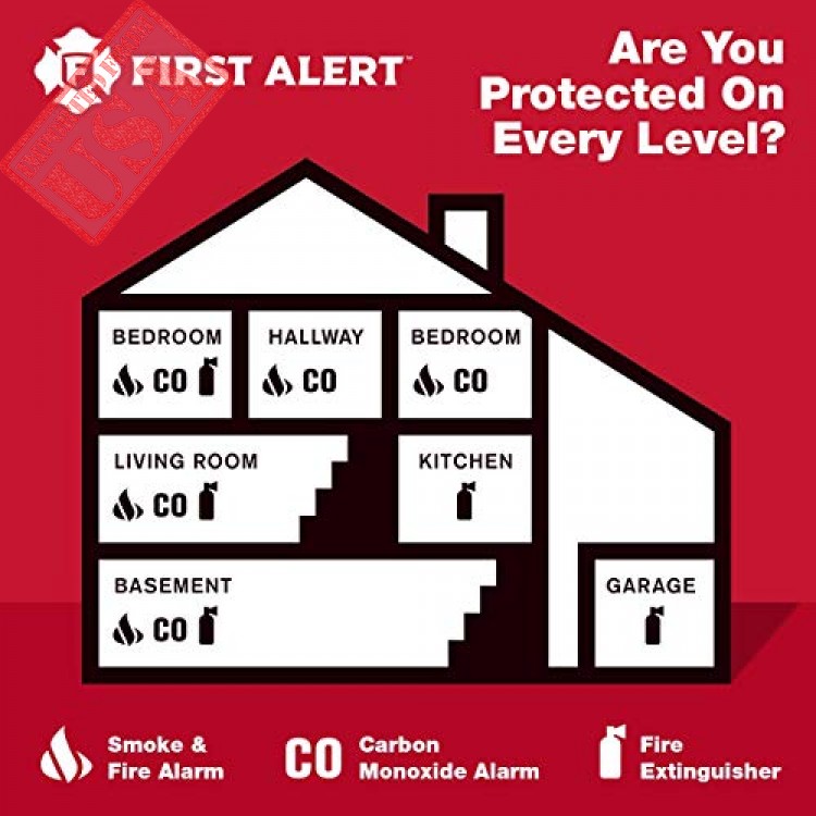 high quality first alert sa303cn3 battery powered smoke alarm with