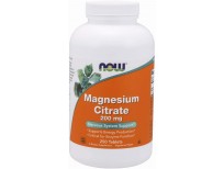 NOW Supplements Magnesium Citrate 200 mg, 250 Tablets