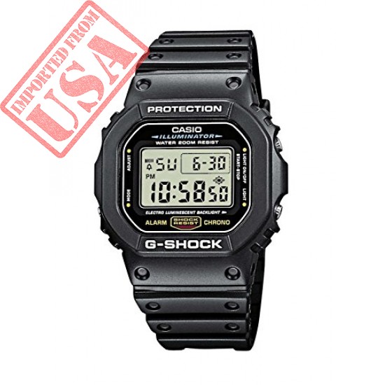 Original Casio Men's G-shock DW5600E-1V Shock Resistant Black Resin Sport Watch online in Pakistan