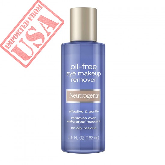 Neutrogena Oil-Free Liquid Eye Makeup Remover, Residue-Free, Non-Greasy, Gentle & Skin-Soothing Makeup Remover Solution with Aloe & Cucumber Extract for Waterproof Mascara