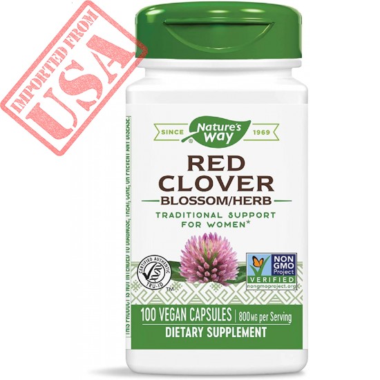 Natures Way Red Clover Blossom, 400mg 100 Capsules