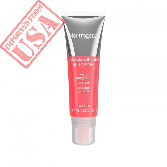 Neutrogena MoistureShine Lip Soother Gloss with SPF 20 Sun Protection, High Gloss Tinted Lip Moisturizer with Hydrating Glycerin and Soothing Cucumber for Dry Lips