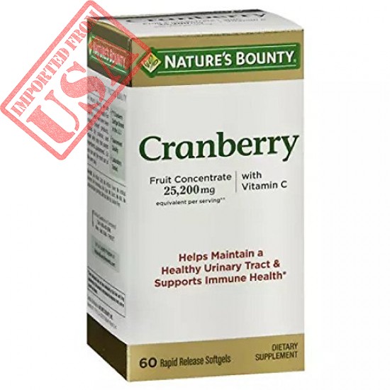 Nature's Bounty Cranberry Dietary Supplement 60 Soft Gels imported usa Sale online in Pakistan