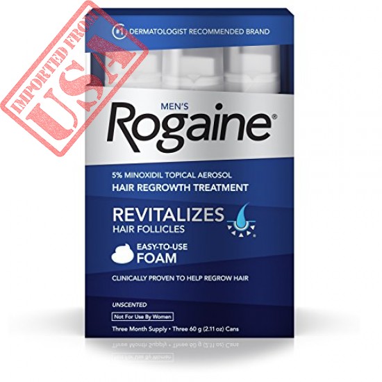 Imported Mens Rogaine 5% Minoxidil Foam for Hair Loss and Hair Regrowth Treatment Sale in Pakistan