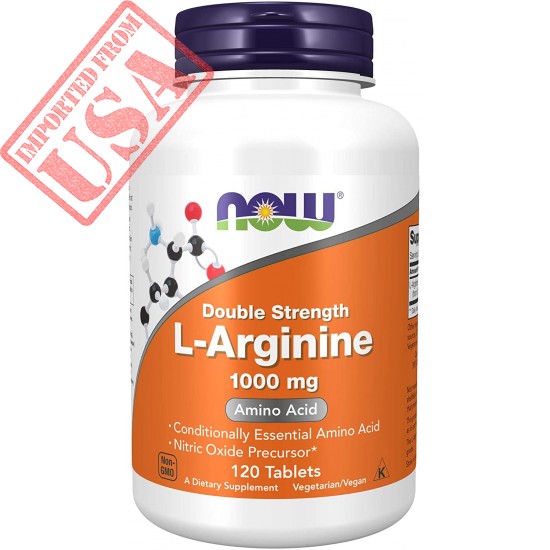 NOW Foods Supplements, L-Arginine 1,000 mg, Nitric Oxide Precursor, Amino Acid, 120 Tablets