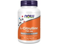 NOW Supplement L-Citrulline 750 mg, Supports Protein Metabolism , Amino Acid, 90 Veg Capsules