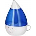 Crane Drop Ultrasonic Cool Mist Humidifier, Filter Free, 1 Gallon, 500 Sq Ft Coverage, Air Humidifier for Plants Home Bedroom Baby Nursery and Office, Blue and White