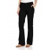 Dickies Women's Flat Front Stretch Twill Pant, Black, 14 Regular