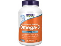 NOW Supplements, Omega-3 180 EPA / 120 DHA, Molecularly Distilled, Cardiovascular Support*, 200 Softgels