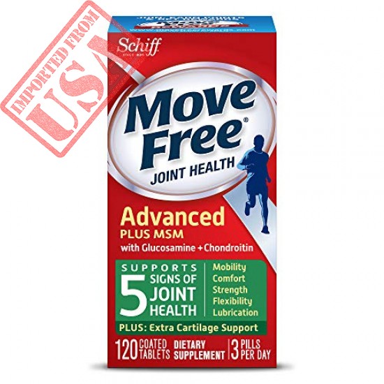 Shop Move Free Advanced Plus MSM - Joint Health Supplement with Glucosamine and Chondroitin Imported from USA