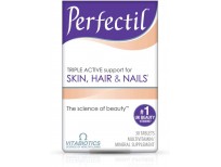 Vitabiotics Perfectil Triple-Active Beauty Multivitamin | Skin, Nail, and Hair Vitamins | Hair Health & Growth, Nail Strength, and Skin Support Formula | Vitamin D, Vitamin E, Collagen, Biotin, and More