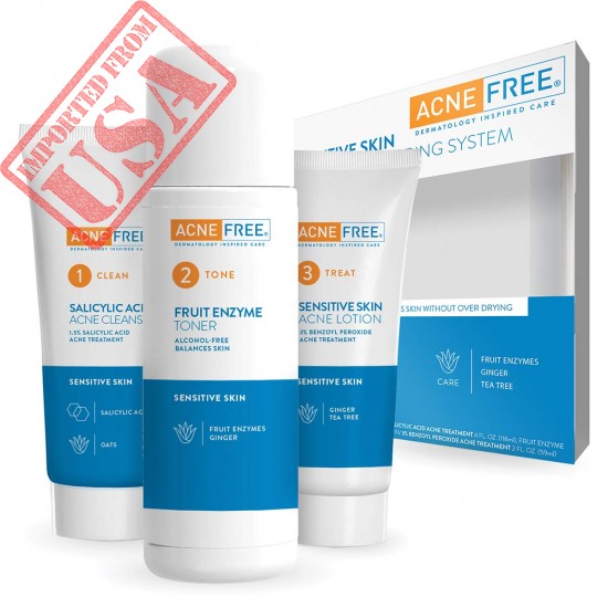 acnefree 3 step acne treatment kit salicylic acid acne face wash and alcohol-free sale online in pakistan