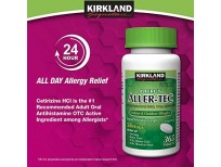 Buy Kirkland Signature Aller-Tec Cetirizine Hydrochloride Tablets, 10 mg imported from USA