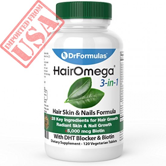 Buy DrFormulas HairOmega 3-in-1 Hair Growth Vitamins with DHT Blocker Online in Pakistan