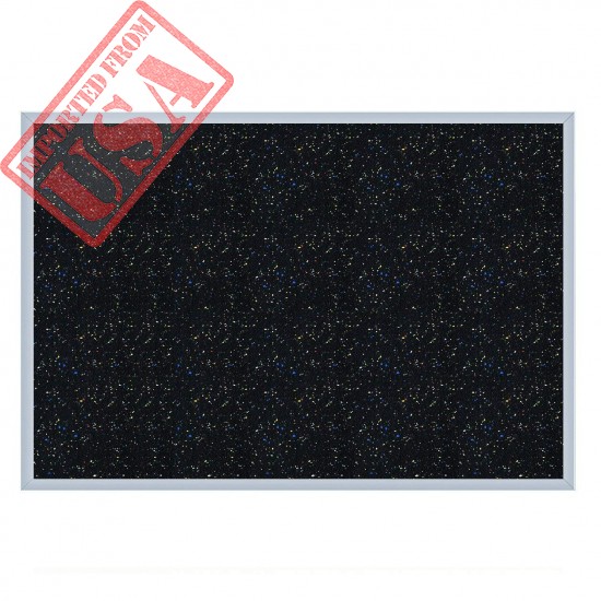 Ghent Aluminum Frame Recycled Rubber Bulletin Board, Confetti, Made In The Usa